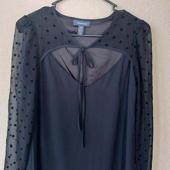 NWT ModCloth After the Aria Shift Dress Black Sz XS - Picture 7 of 14